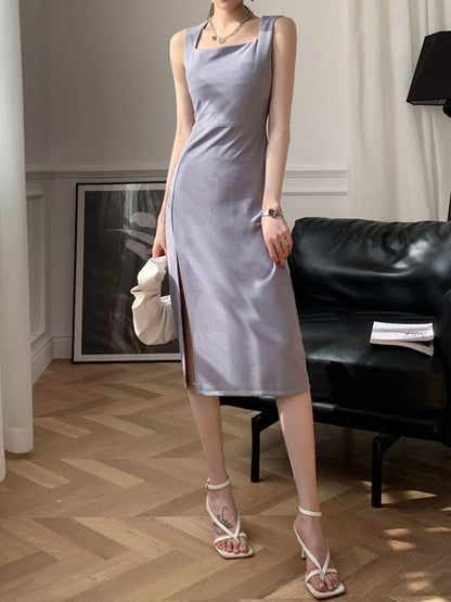 JO | Vintage midi dress with split straps