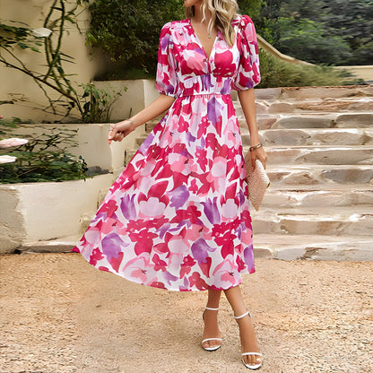 JO | Midi dress with V-neck