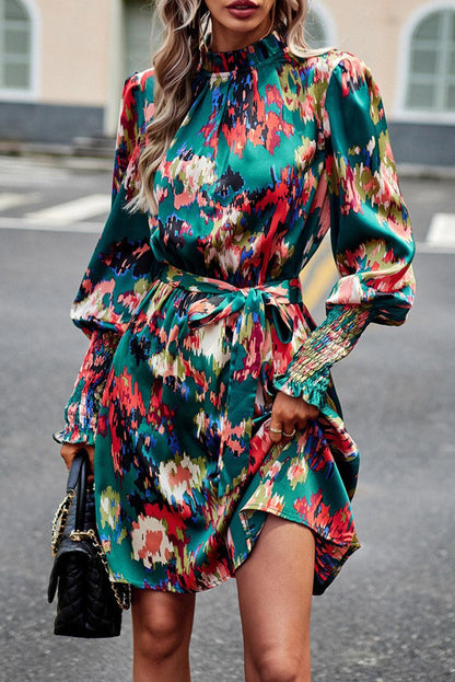 JO | elegant green mini dress for women