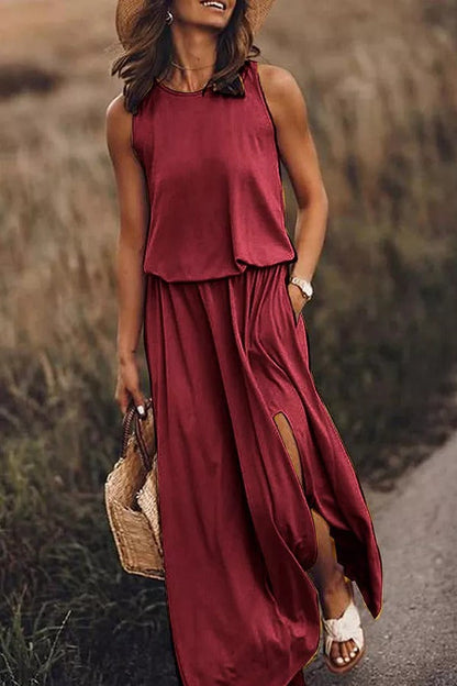 JO | Giselle Loose-fitting maxi dress with slit