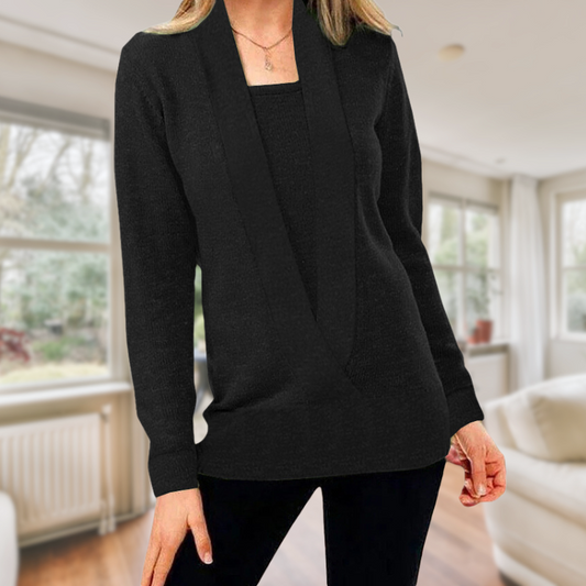 JO | Plain long-sleeved sweater
