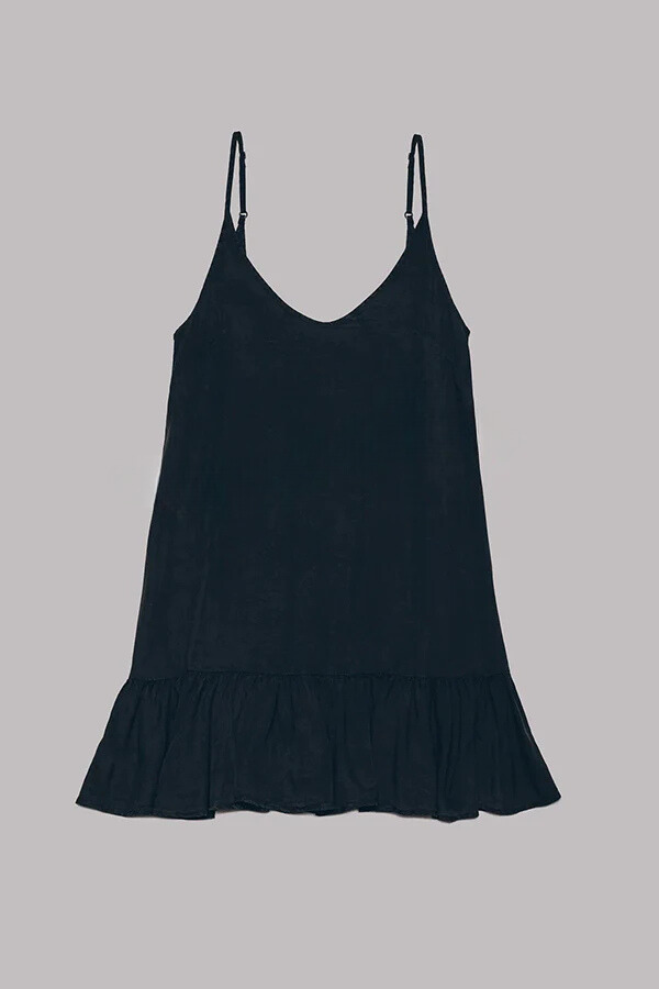 JO | Cotton-linen blend Flowing A-line mini dress