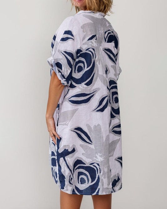 JO | Casual cotton linen mini dress