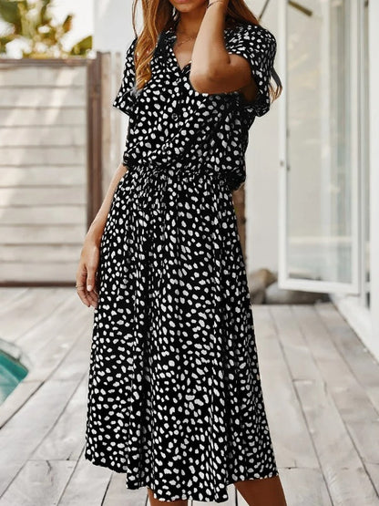 JO | loose-fitting midi dress for women with belt