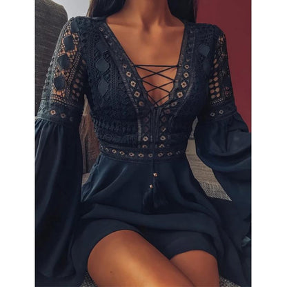 JO | Lace-up shirt dress