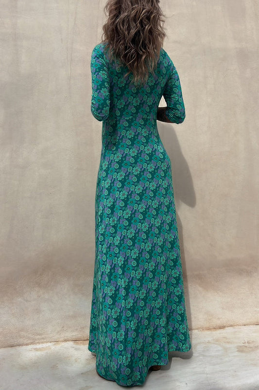 JO | Iconic Crush Floral Half Sleeve Elasticated Maxi Dress