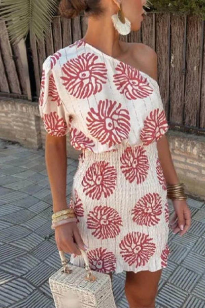 JO | Modern printed tube mini dress