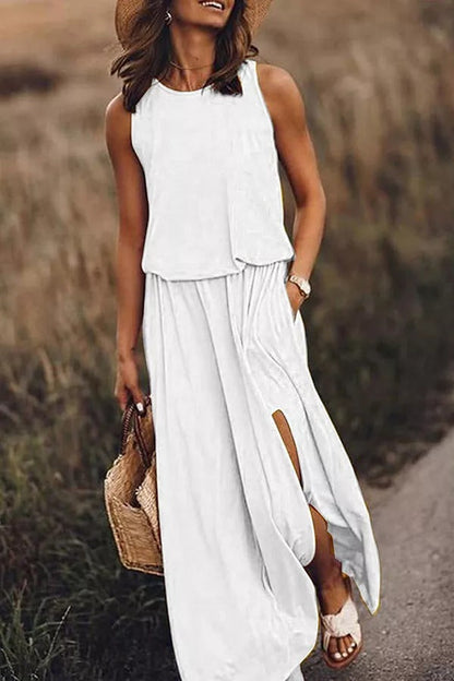 JO | Giselle Loose-fitting maxi dress with slit