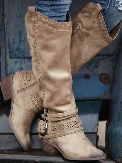 JO | knee-high boho western boots