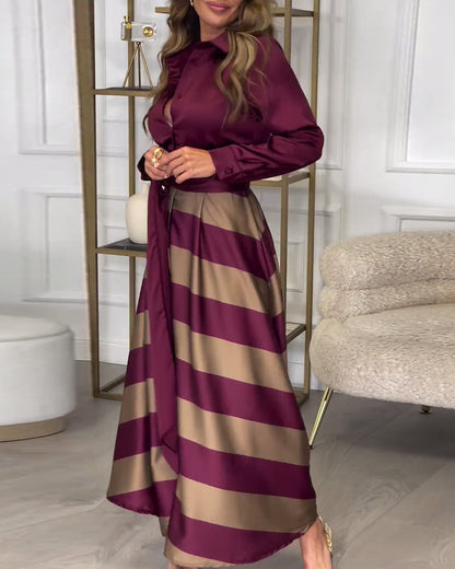 JO | Elegant striped maxi dress