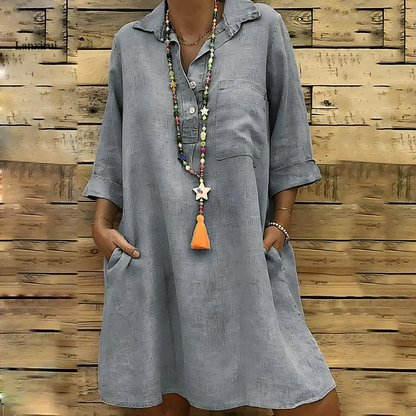 JO | relaxed women's shirt dress with pockets