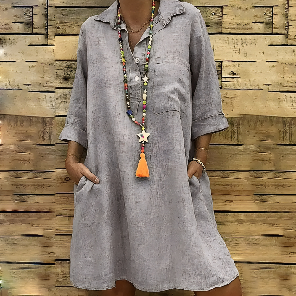JO | relaxed women's shirt dress with pockets