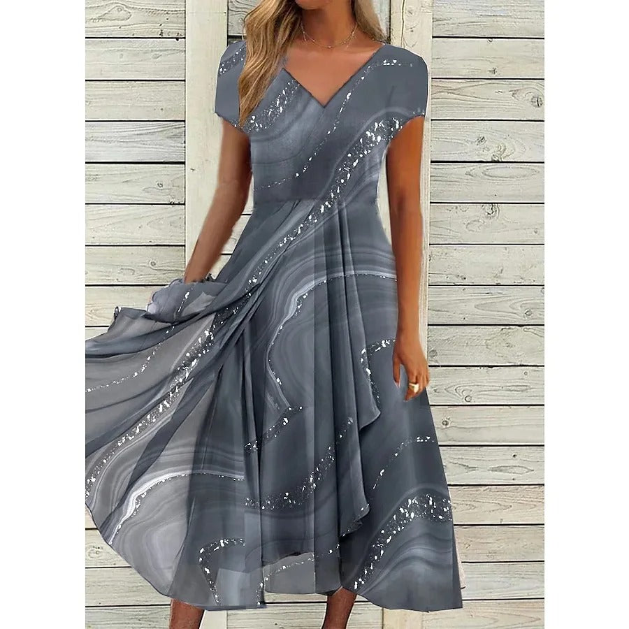 JO | Midi dress with V-neck