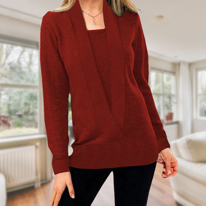 JO | Plain long-sleeved sweater