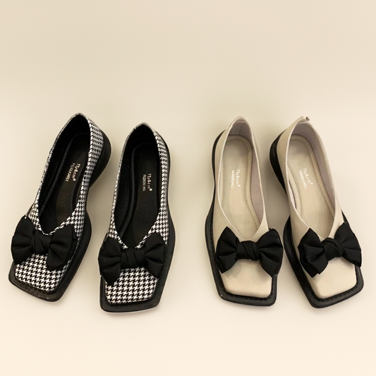 JO | Square toe flat mouth loafers women loafers
