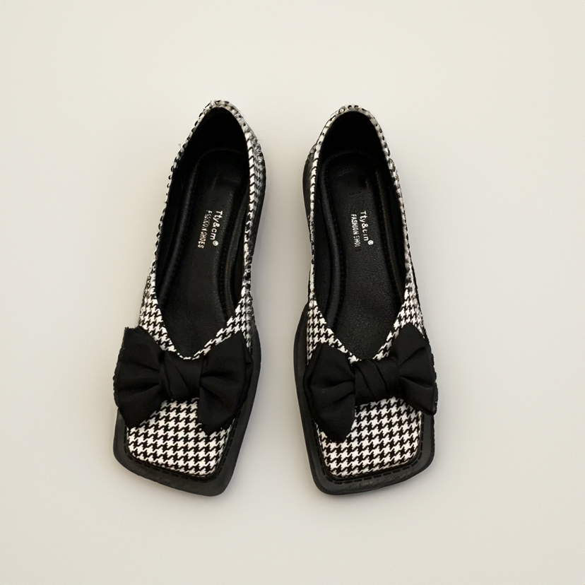 JO | Square toe flat mouth loafers women loafers