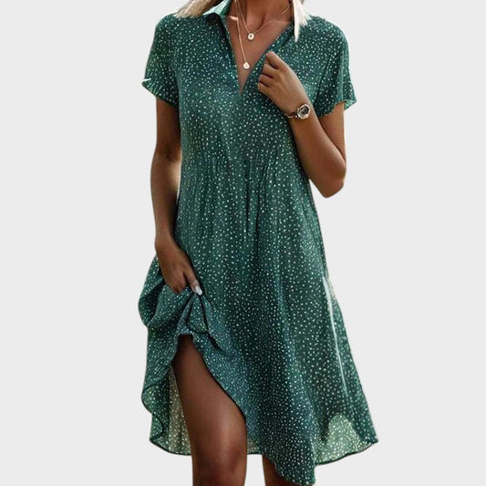 JO | Elegant and comfortable midi dress with dots