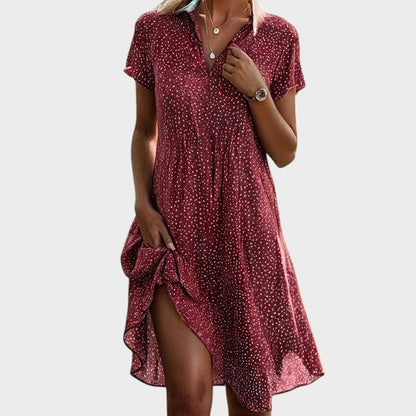 JO | Elegant and comfortable midi dress with dots