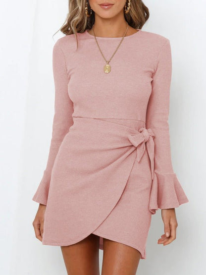 JO | Long-sleeved mini dress with ruffles