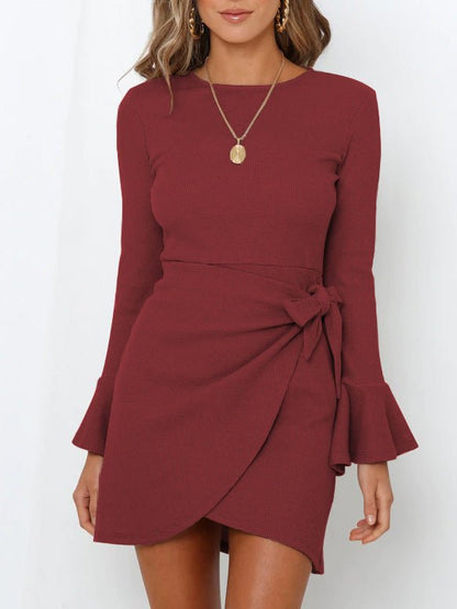 JO | Long-sleeved mini dress with ruffles