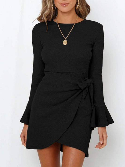 JO | Long-sleeved mini dress with ruffles